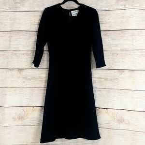 Rickie Freeman black wool dress sz 12
